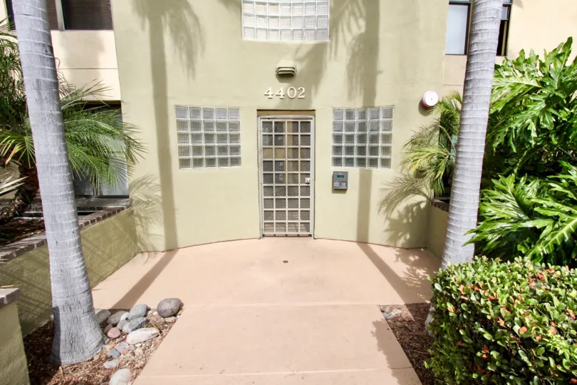 Vantage point front door view in ocean beach california
