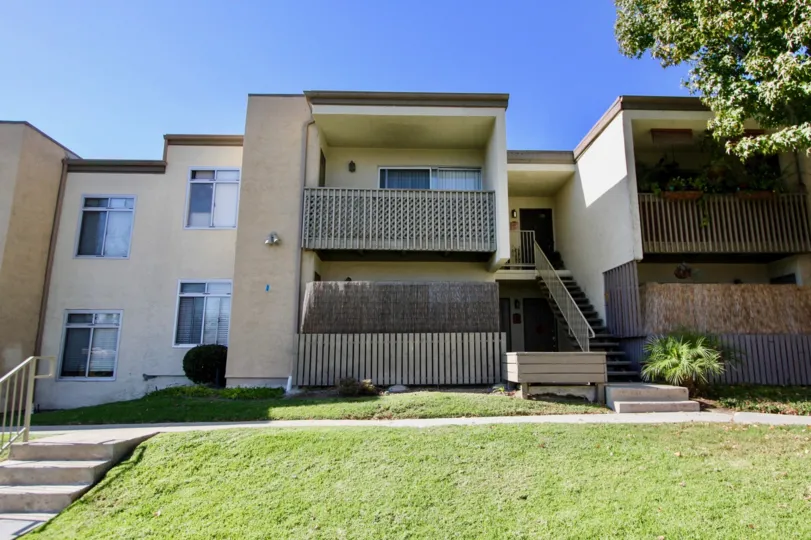 : Arbor Hill, Oceanside, California, blue sky, balcony