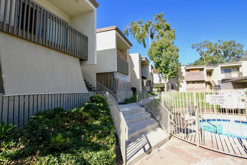 : Arbor Hill, Oceanside, California, blue sky, trees