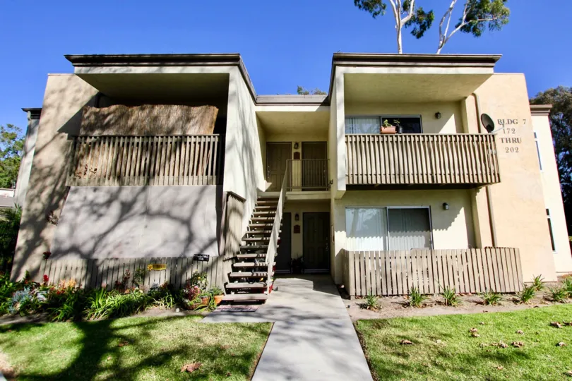 Arbor Hill, Oceanside, California, staircase, lawn, pathway