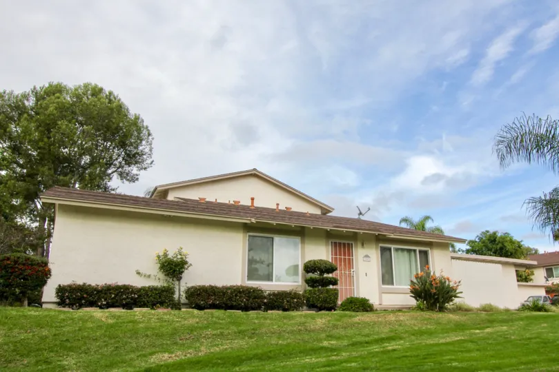 Bay Shores, Oceanside, California, blue sky, lawn