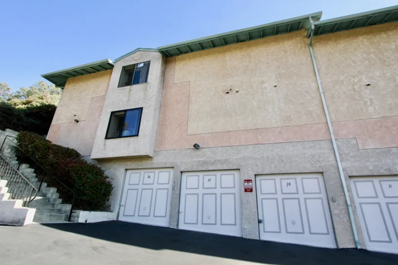 Canyon Grove, Oceanside, California, old building, white doors