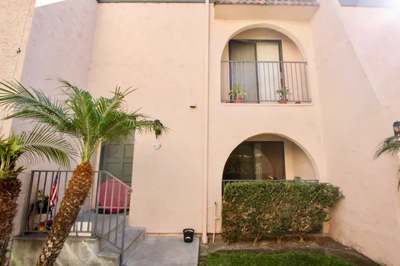 Casa Collado, Oceanside, California, beige building, small tree