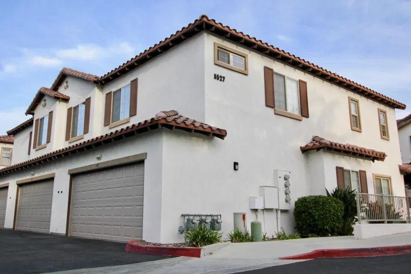 Lots of garage space and close to the street at Casistas at Spring Creek in Oceanside, CA