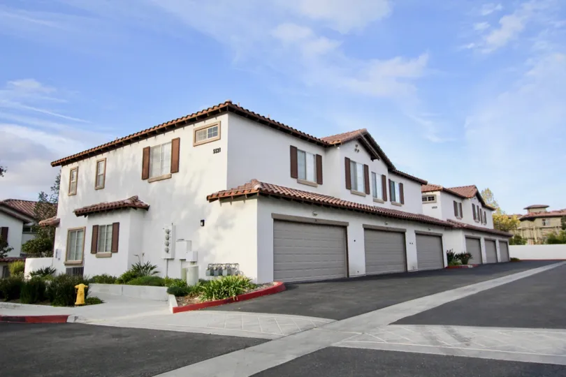 Casitas at Spring Creek, Oceanside, California, road side, blue sky
