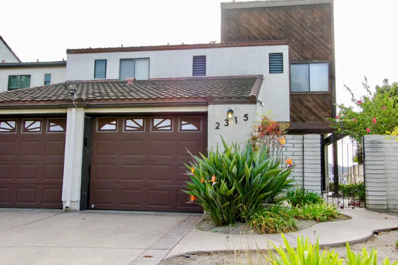 The street view of the El Camino Villa in Oceanside, California