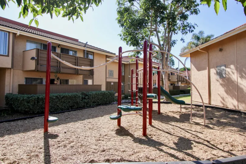 The sun boasts this playground in the Forest Glen community of Oceanside, CA.