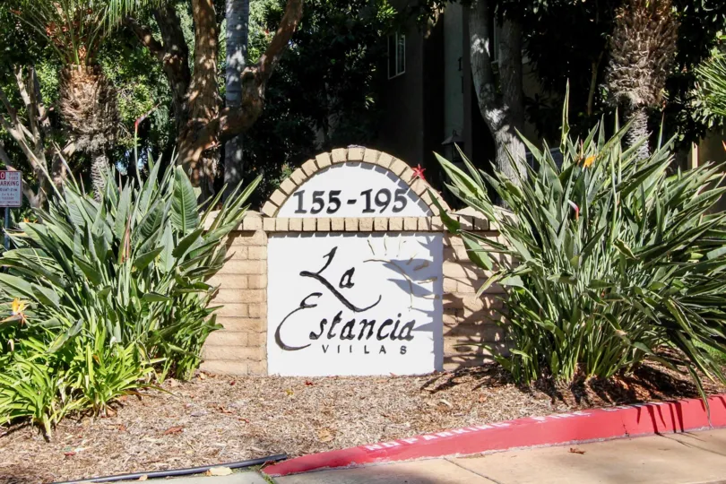 A sign says La Estancia Villas in the La Estancia community.