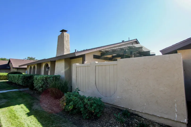 The gated wall view of the Los Arbolitos neighborhood in Oceanside CA.