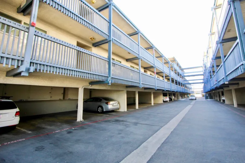 Apartment complex with parking access in Marina Del Mar in Oceanside, California