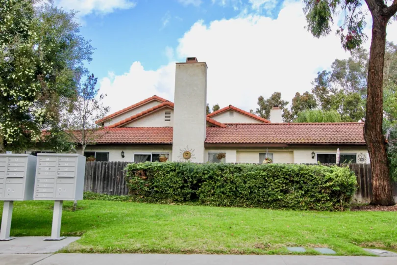 Two story homes with chimney inside the Mission Meadows community at Oceanside CA