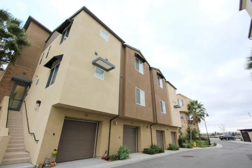 It's a gorgeous dayYou'll love the clean lines of the architecture at North River Village, Oceanside, California