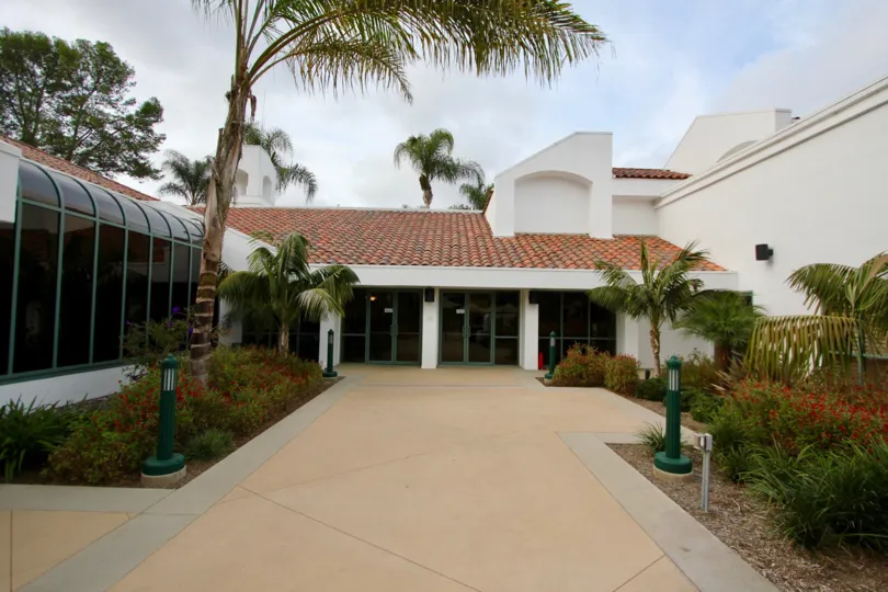 Private courtyard at Ocean Hills Country Club in Oceanside, California.