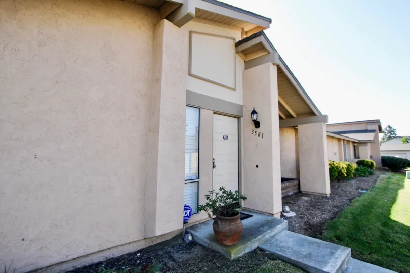 Front door to a Orchard Lane home in Oceanside, California