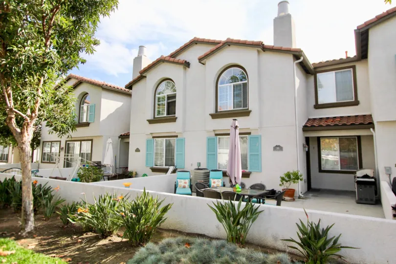 Patio view of Pelican Cove home in Oceanside, California