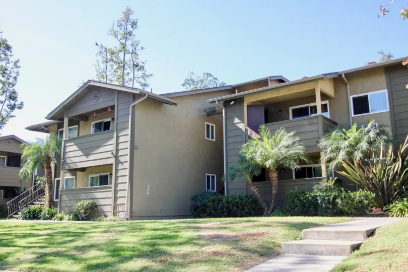 Sunny day, in front of River Trail Community, Oceanside, CA