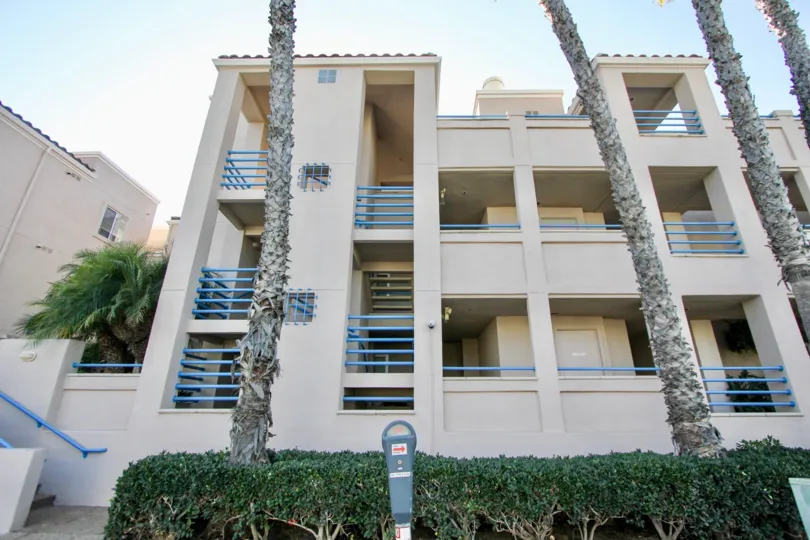 Two stair building with iron fenced balconies in San Miguel IV.