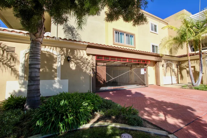 The entrance to the parking garage at Summit Village in Oceanside, Ca.