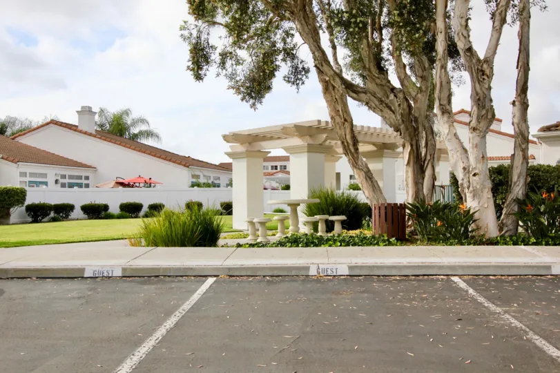 The Villa Trieste in Oceanside, California is surrounded by a beautiful landscape.