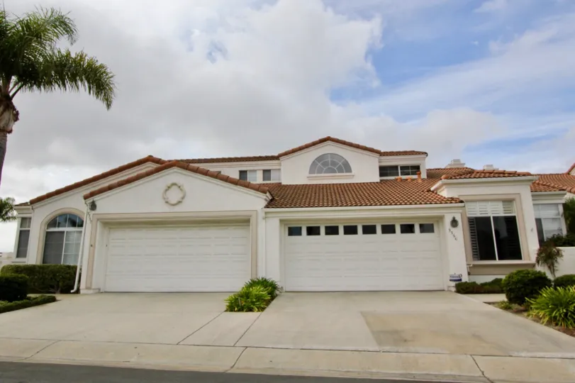 This exquisite home sits under cloudy blue skies in one of California's most beautiful cities