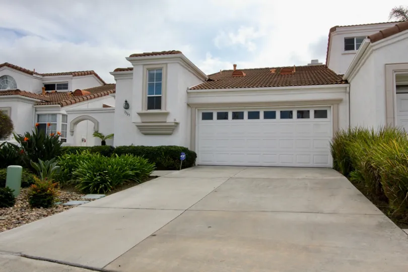 View from driveway in Villa Trieste community in Oceanside, CA
