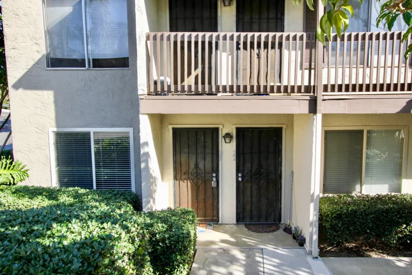 Vine Villas in Oceanside, California, Front with Terrace