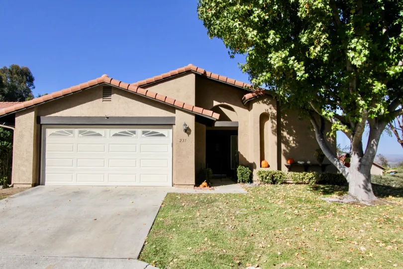 A front view of a house in Vista Montana in Oceanside CA