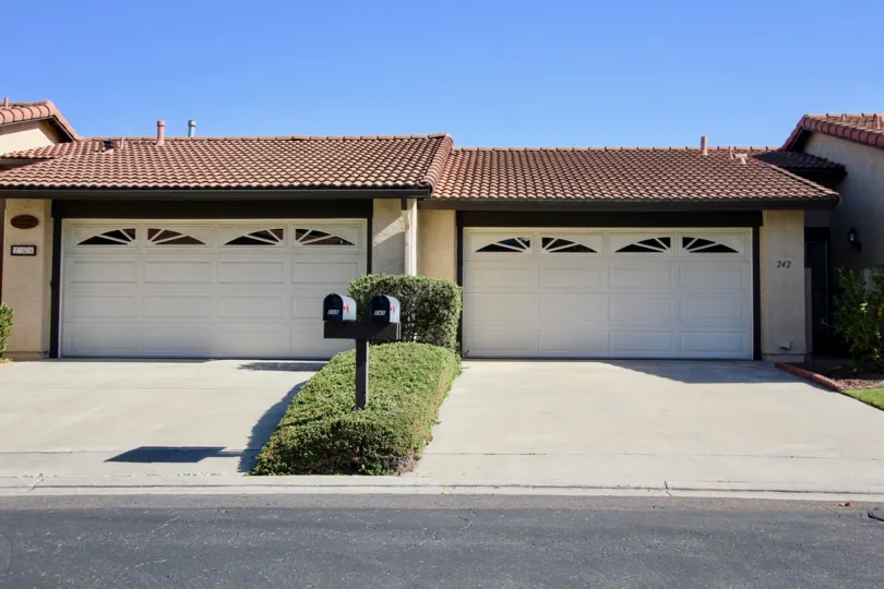 The Vista Montana Apartments, Oceanside, California, Driveway with Garages