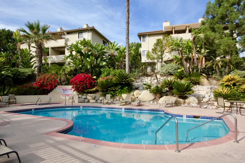 Beautiful swimming pool at the back yard of the house in Vista Way Village.