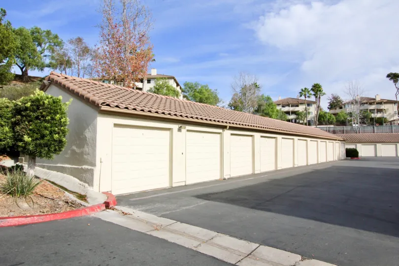 Plenty of parking at Vista Way Village in Oceanside, California.