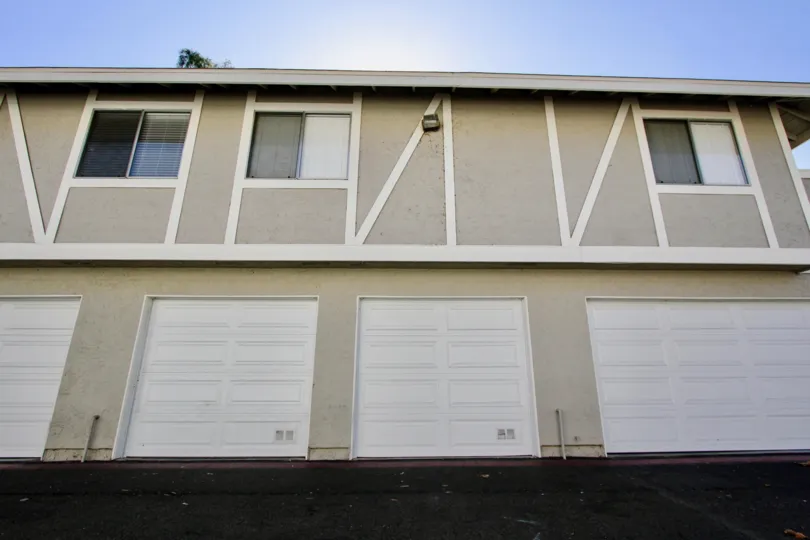 Two Storey attached homes with ground floor garages in the community of Whelan Ranch, Oceanside, CA