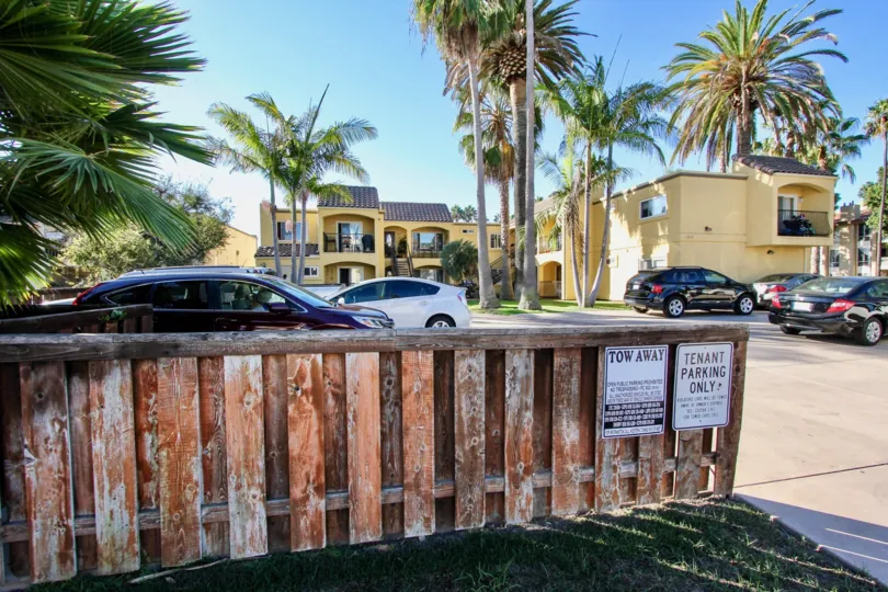 View of tenant parking area for 1915 Emerald in Pacific Beach