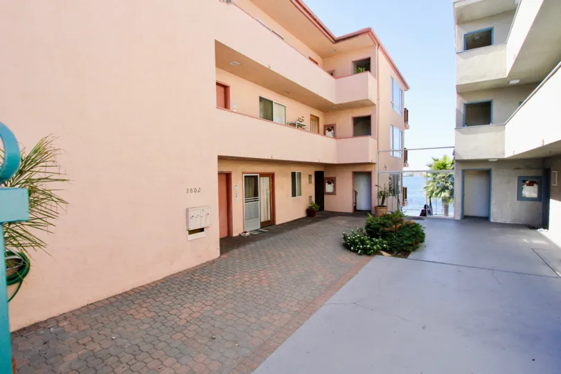 Photo is 3802 Riviera Condos in Pacific Beach, California.