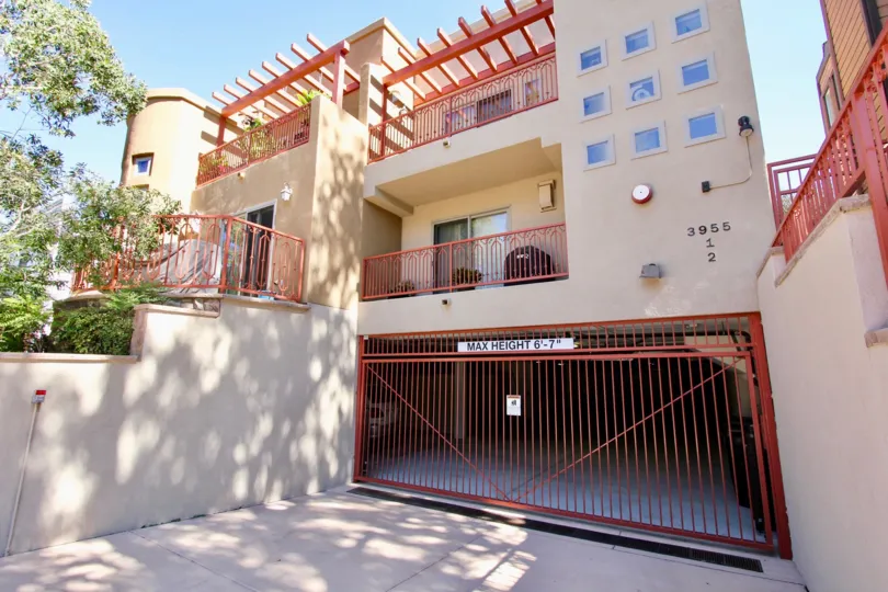 Secured parking at 3955 Gresham Condos in Pacific Beach, California.