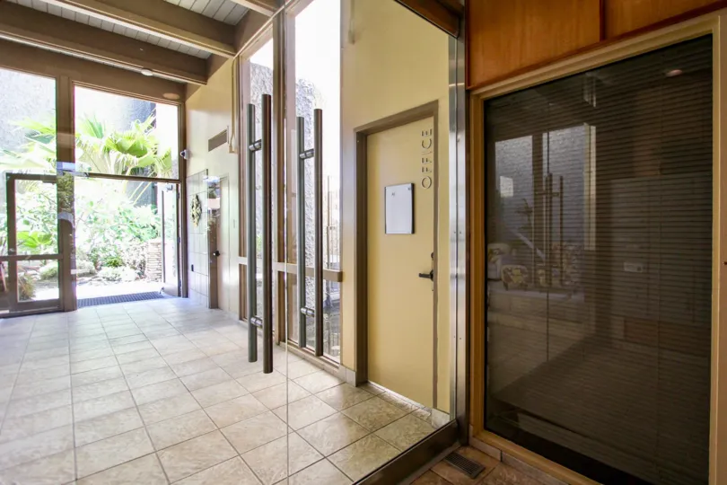The lobby of an office or clubhouse in Bay Scene community.