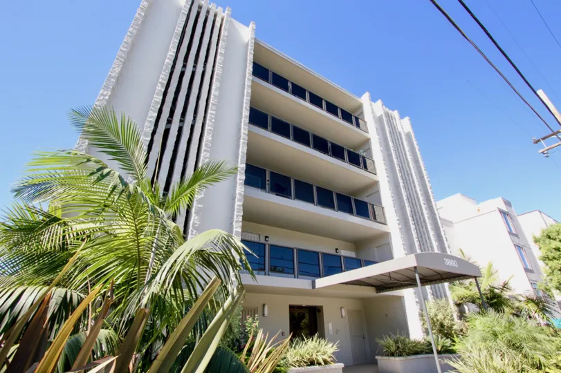 A SIGHT OF BEAUTIFUL HOTEL WITH SOME PALM TREES ON A SUNNY DAY
