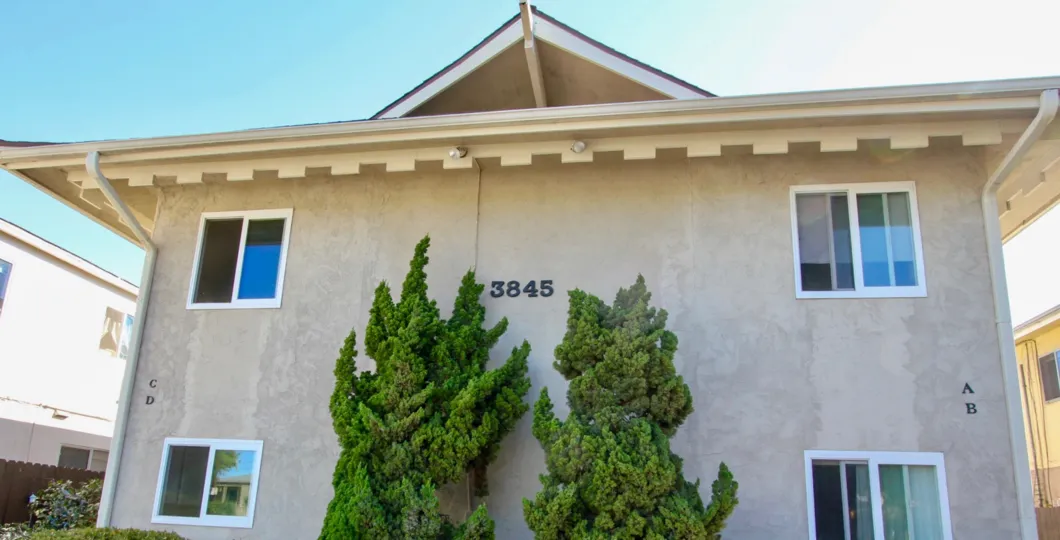 A two-storey residence in the Casas Crown Point community with decorative eaves.