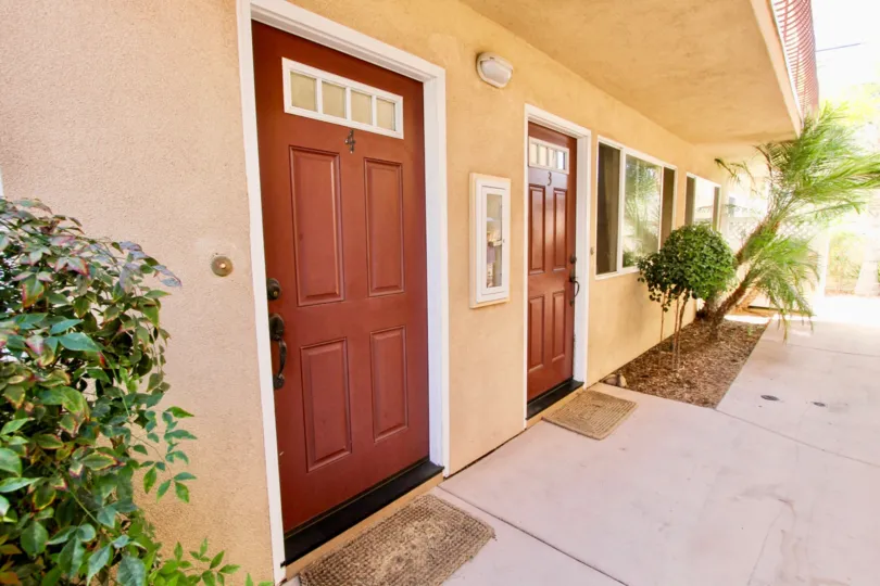 A housing with two front doors in the Crown Point Jewell community.