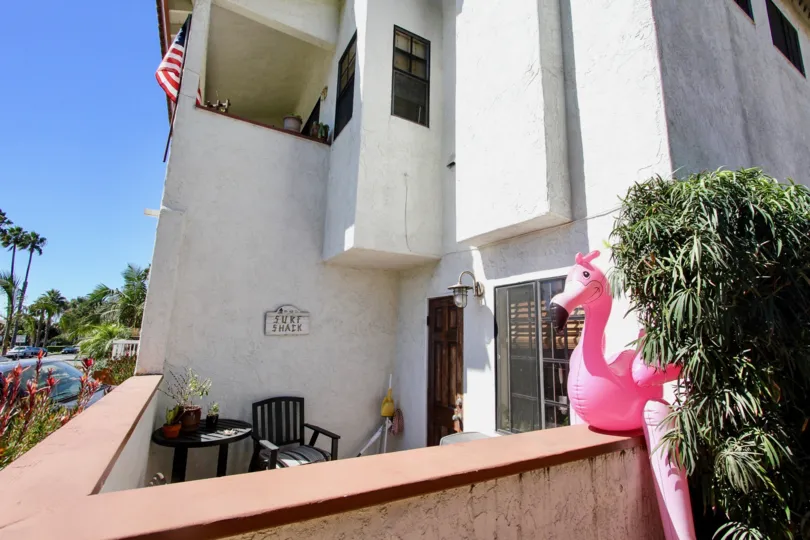 A Bright sunny day with toys and chairs in sitout area in a house in Elite Townhomes of Pacific Beach