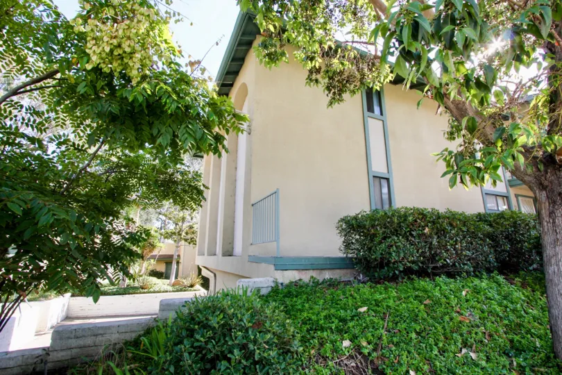 Side view of Pacific Woodlands in Pacific Beach, CA