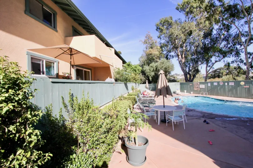 Pacific Woodlands Gated Pool and Table Pacific Beach California