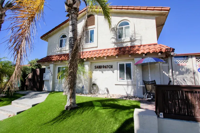 The Spanish styled community of Sand Patch in Pacific Beach, California.