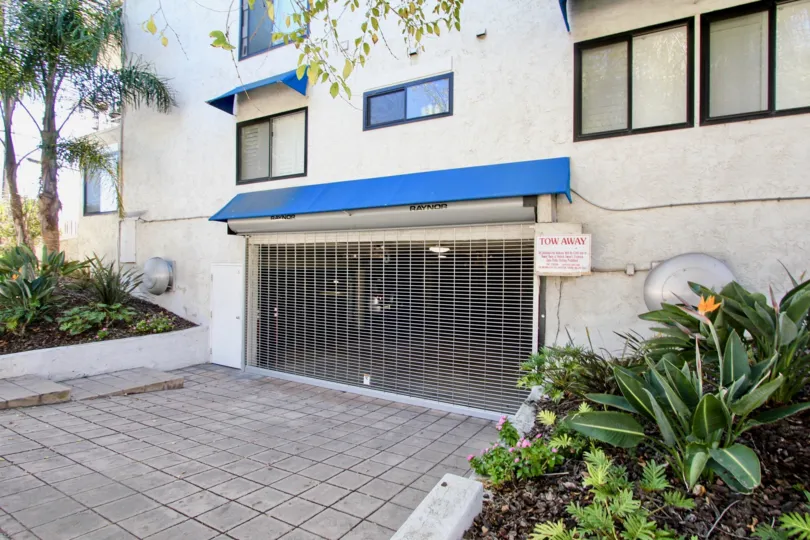 The Santa Mariana apartment complex has a large parking garage for residents.