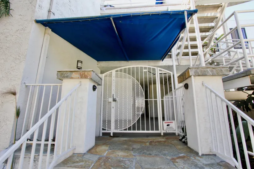 Santa Mariana Blue Awning and Gated Entry Pacific Beach California