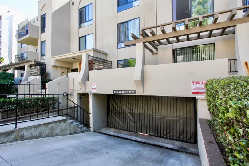 Multi-story apartment complex with private underground garage and private decks in Pacific Beach, California