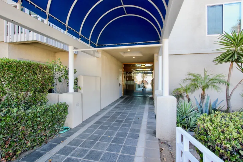 Excellent Entrance view of a House with Garden in The Shores at Crown Point of Pacific Beach