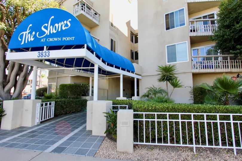 Excellent House with lawn showing house number in The Shores at Crown Point of Pacific Beach