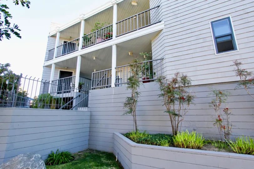 Flower pots is placed in the Balcony of the apartment in Venice Park
