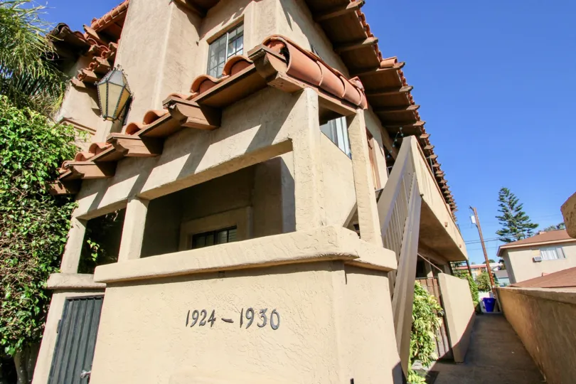 Awesome front view with number of a villa with trees in Vista Adelle Mar of Pacific Beach