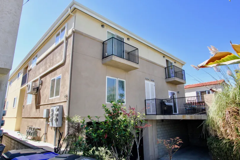 A dark corridor located beneath town homes at Hugo Street Condos in Point Loma CA